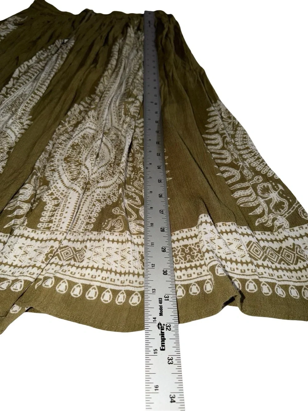 Philosophy Republic Clothing Bohemian Printed Crinkle Rayon Midi Maxi Skirt